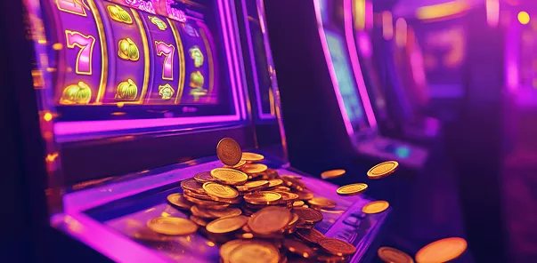 Slot machine spilling money